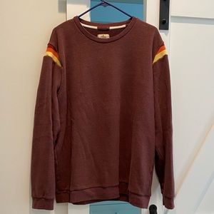 Marine Layer Men’s Davis Crew Sweatshirt - Size XL - Maroon